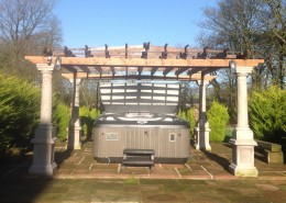 Hot tub in gardens at self catering property in Cumbria Hot tub in gardens at self catering property in Cumbria