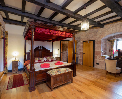 brackenhill-tower-bedroom-1 Four poster at Brackenhill Tower – Luxury Self Catering accommodation